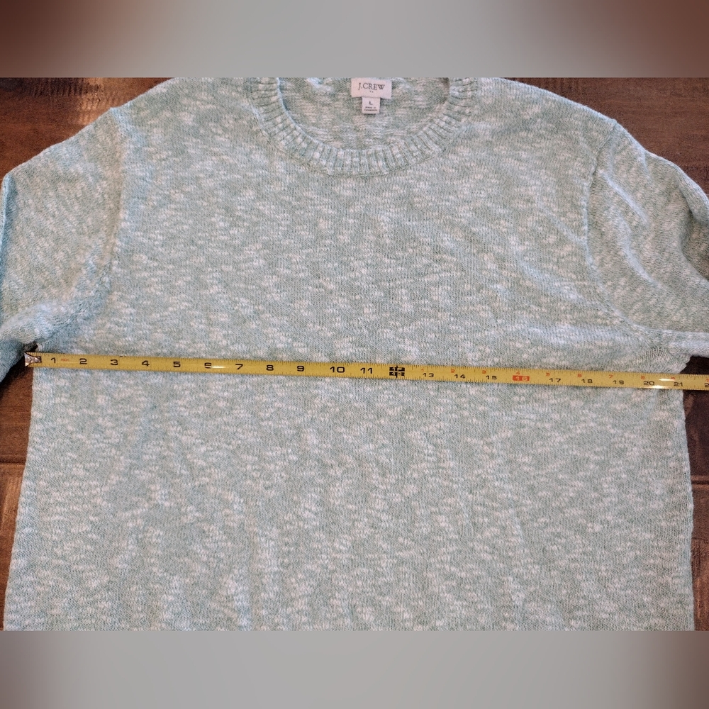 J. CREW Factory Women's green Crewneck Beach Pullover Sweater - L - Picture 9 of 10
